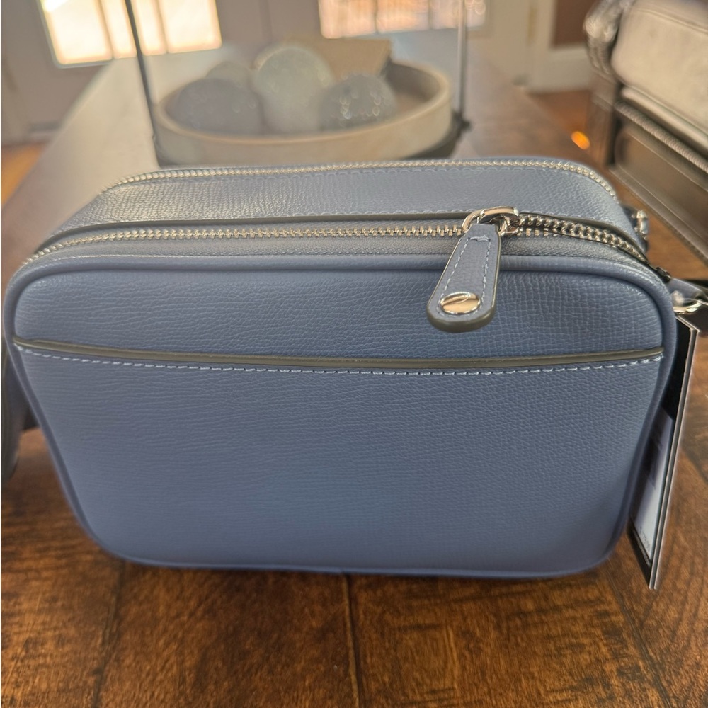 Karl Lagerfeld Blue Crossbody Bag with Logo Strap - Picture 6 of 7